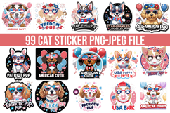 Kawaii cartoon puppy Sticker Bundle Product Image 1
