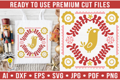 Scandinavian Christmas Bird | Christmas SVG Product Image 1