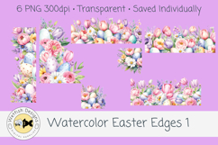 Watercolor PNG 300dpi Easter Edges 1 Product Image 1