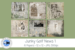 Junky Golf News 1 for Junk Journaling &amp; Scrapbooking Product Image 1