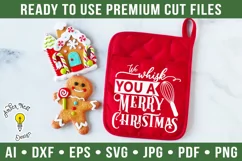 We whisk you a merry Christmas Pot Holder SVG Product Image 1