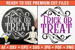 Trick or Treat | Halloween Round Sign Product Image 1