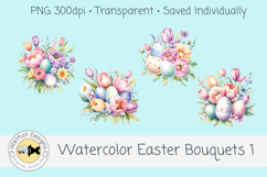 Spring Watercolor Easter Bouquets 1 Product Image 1