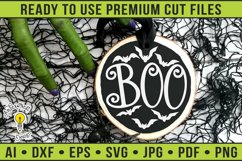 Boo | Halloween Round Ornament Sign Product Image 1