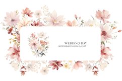 Watercolor Wedding Floral Clipart Set Product Image 1