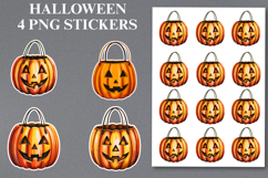 Halloween pumkine Stickers Png | Printable Product Image 1