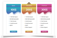 Modern Pricing Table Product Image 1
