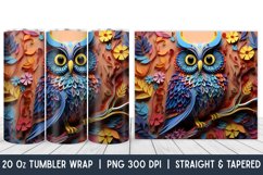 Owl Tumbler Wrap | Skinny Tumbler Wrap | PNG | Sublimation Product Image 1
