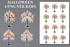 Halloween candelabras Stickers Png | Printable Product Image 1
