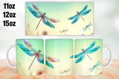 Dragonflies Mug Wrap Sublimation 11oz, 12oz, 15oz Product Image 1