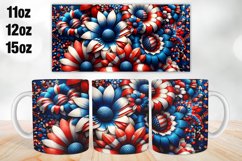 4th of July Mug Wrap, Sublimation PNG 11oz, 12oz, 15oz Product Image 1