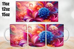 Flowers Mug Wrap, Sublimation 11oz, 12oz, 15oz Product Image 1