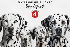 Dalmatian Dog Clipart | Watercolor Clipart | Dog love Product Image 1