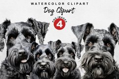 Kerry Blue Terrier Dog Clipart | Watercolor Clipart | PNG Product Image 1