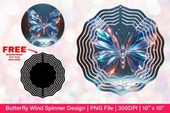 Butterfly Wind Spinner Sublimation Design Product Image 1