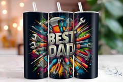 Best Dad Father's Day 20oz Tumbler Wrap Sublimation Product Image 1