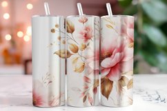 Flowers 20oz Tumbler Wrap Sublimation Product Image 1