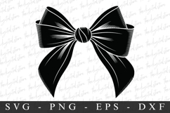 Black Bow Ribbon SVG | SVG Cut files | Cricut Product Image 1