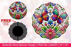 Butterfly Wind Spinner Sublimation Design Product Image 1