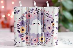 Flowers &amp; Ghost 20oz Tumbler Wrap Sublimation Product Image 1