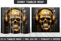 Skull Tumbler Sublimation Wrap | | Sublimation Designs Product Image 1