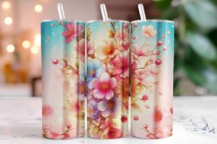 Flowers 20oz Tumbler Wrap Sublimation Product Image 1