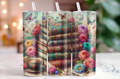 Vintage Books 20oz Tumbler Wrap Sublimation Product Image 1