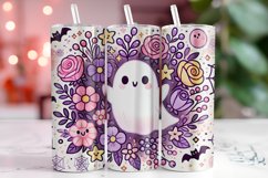 Floral Ghost 20oz Tumbler Wrap Sublimation Product Image 1