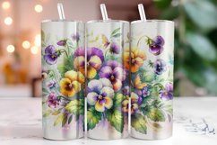 Florals 20oz Tumbler Wrap Sublimation Product Image 1