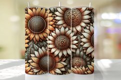 Sunflower Tumbler Wrap Sublimation Design Product Image 1