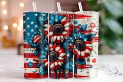 4th of July Patriotic 20oz Tumbler Wrap Sublimation Product Image 1