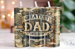 Greatest Dad Father&#039;s Day 20oz Tumbler Wrap Sublimation Product Image 1