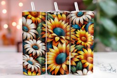 Sunflowers 20oz Tumbler Wrap Sublimation Product Image 1