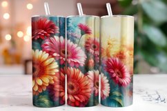 Flowers 20oz Tumbler Wrap Sublimation Product Image 1