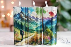 Mountain 20oz Tumbler Wrap Sublimation Product Image 1