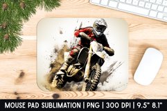 Racing Bike Mouse Pad Sublimation Design | Mouse Pad Design Product Image 1
