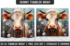 Cow Tumbler Sublimation Wrap | Sublimation | Tumbler Product Image 1