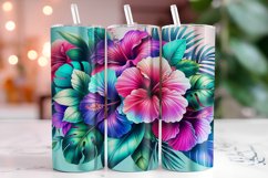 Tropical Hibiscus 20oz Tumbler Wrap Sublimation Product Image 1