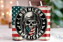 Ruthless Americans 4th of july 20oz Tumbler Wrap Sublimation Product Image 1