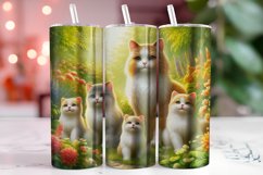 Cute Cats 20oz Tumbler Wrap Sublimation Product Image 1