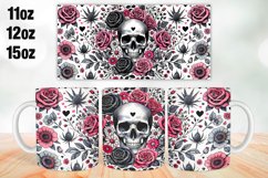 Halloween Skull Mug Wrap Sublimation 11oz, 12oz, 15oz Product Image 1