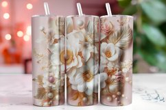3D Flowers 20oz Tumbler Wrap Sublimation Product Image 1
