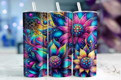 Florals Tumbler Wrap, 20 oz Skinny Tumbler sublimation Product Image 1