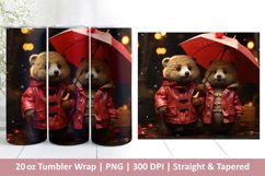 Cute Bears Tumbler | Valentines Tumbler | 3D Sublimation Product Image 1
