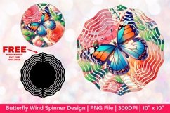 Butterfly Wind Spinner Sublimation Design Product Image 1