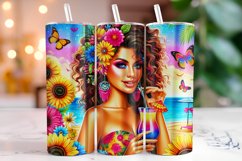 Summer Girl 20oz Tumbler Wrap Sublimation Product Image 1