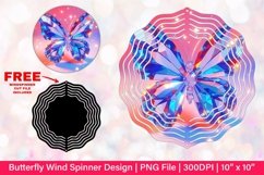 Butterfly Wind Spinner Sublimation Design Product Image 1