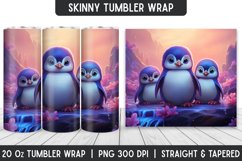 Penguins Tumbler Sublimation Wrap | Sublimation Designs Product Image 1