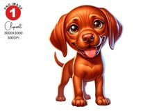 Funny Vizsla Dog Clipart Sublimation PNG Design Product Image 1