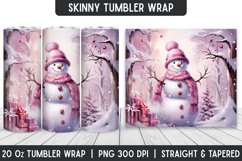 Snowman Tumbler Sublimation Wrap | | Sublimation Designs Product Image 1